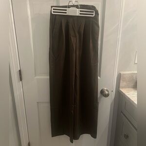Brown Wide-Leg Trousers